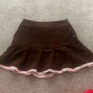 Brown and pink skirt worn but looks brand new